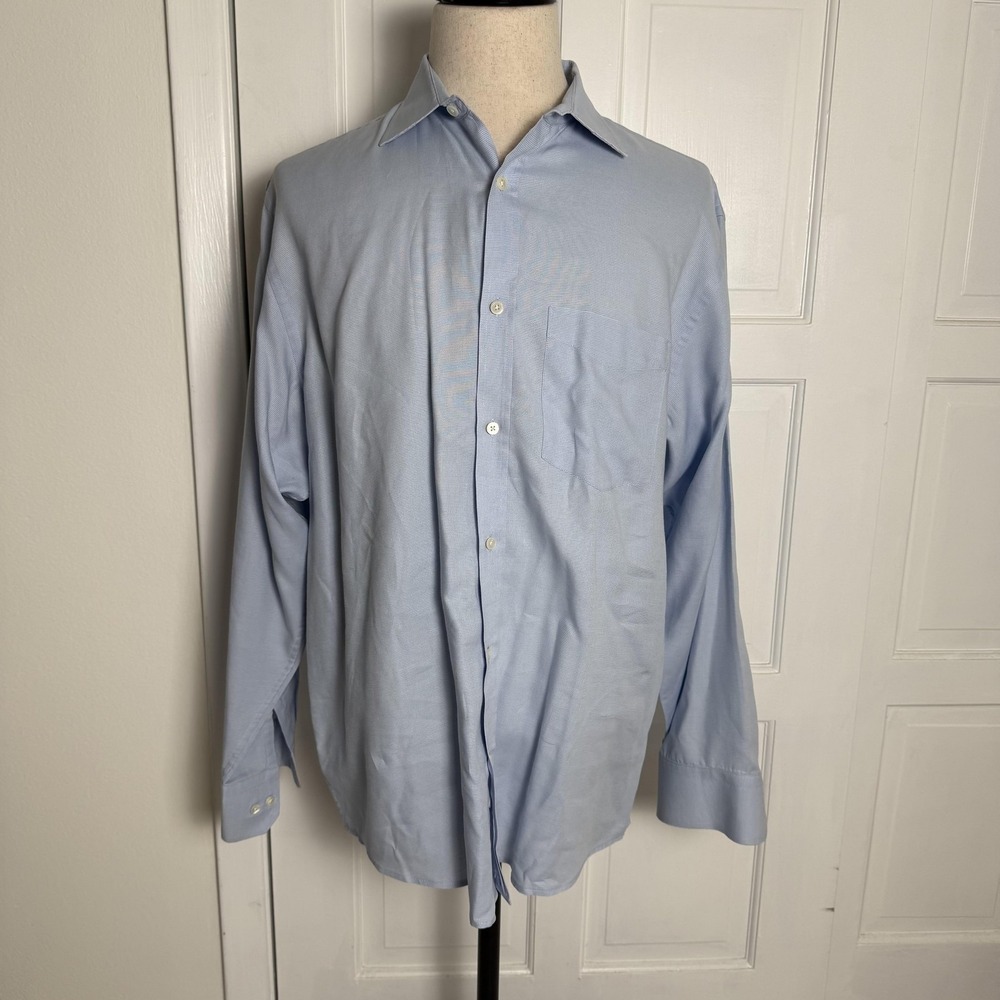 Vintage Banana Republic Shirt Mens XL‎ Light Blue Relaxed Fit 100% Cotton 00s